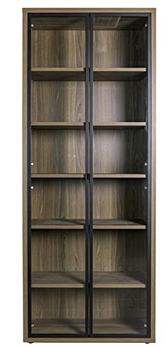 Composad Davinci libreria alta 2 ante vetro noce