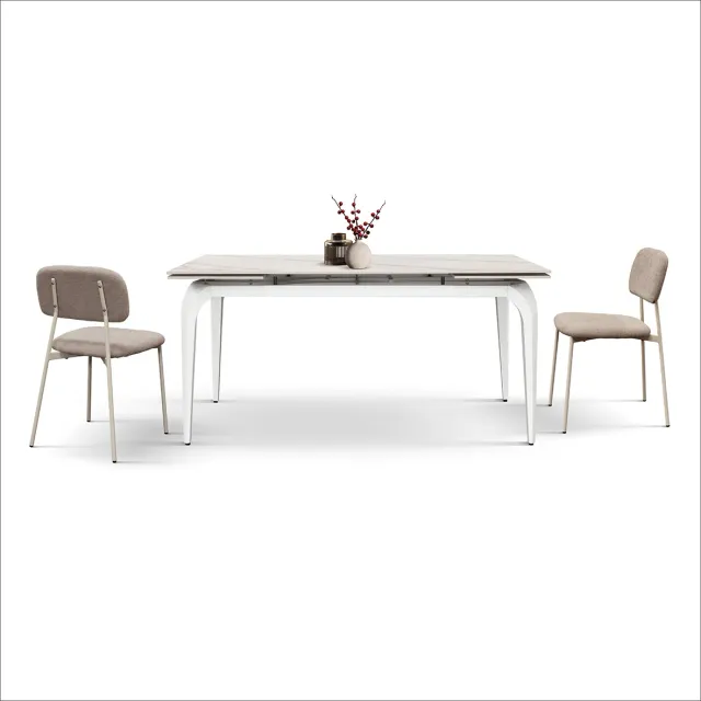 Epocantica Tavolo Allungabile Ceramica Bianco 140x80