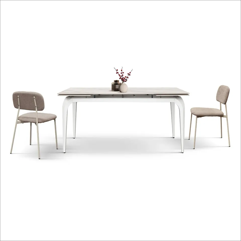 Epocantica Tavolo Allungabile Ceramica Bianco 140x80