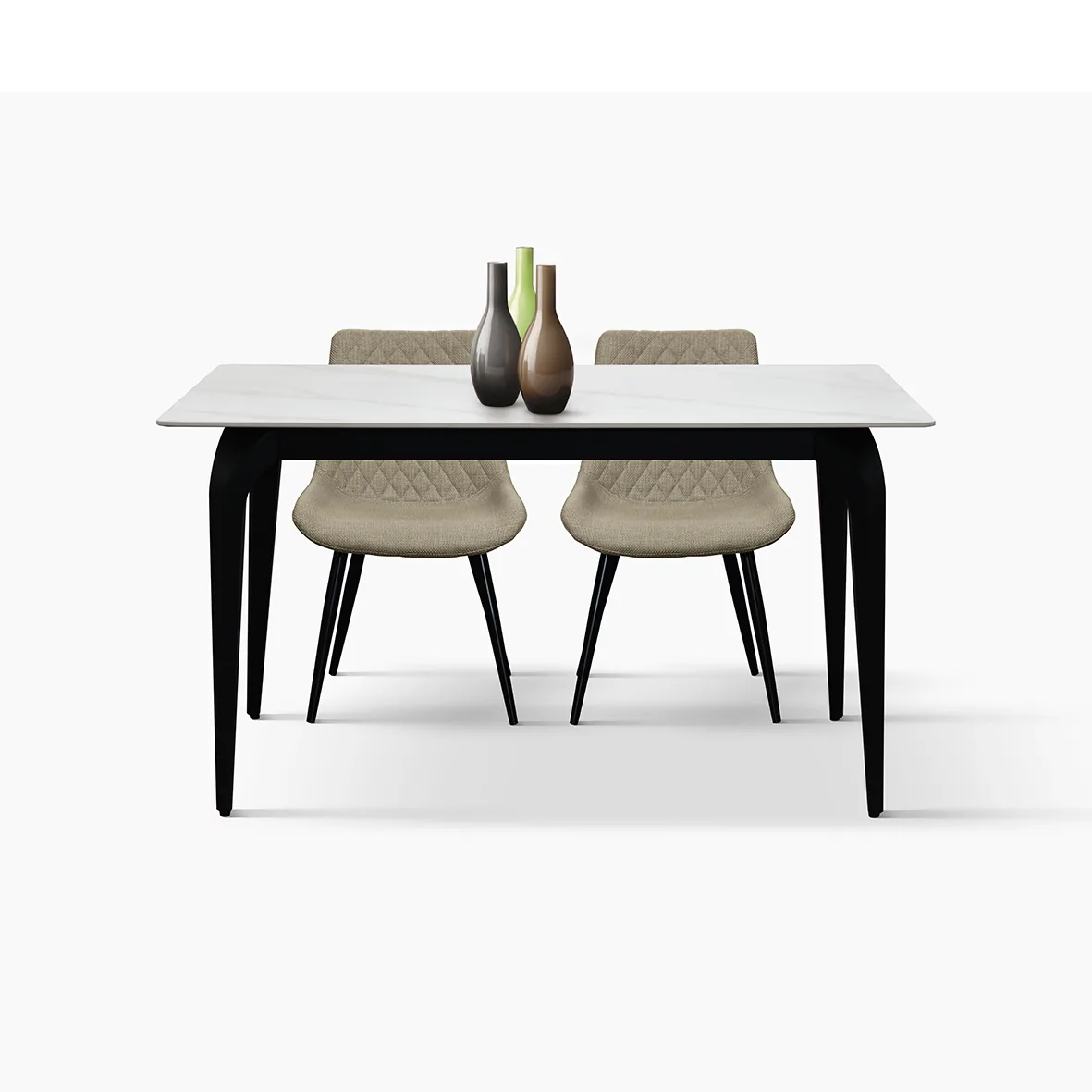 Epocantica Tavolo Fisso Ceramica Marmo 140 Gambe Nere