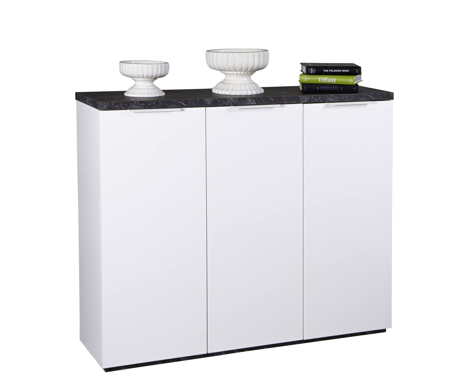 Composad Mundi scarpiera marmo zebra bianco 120x102x35 3 ante