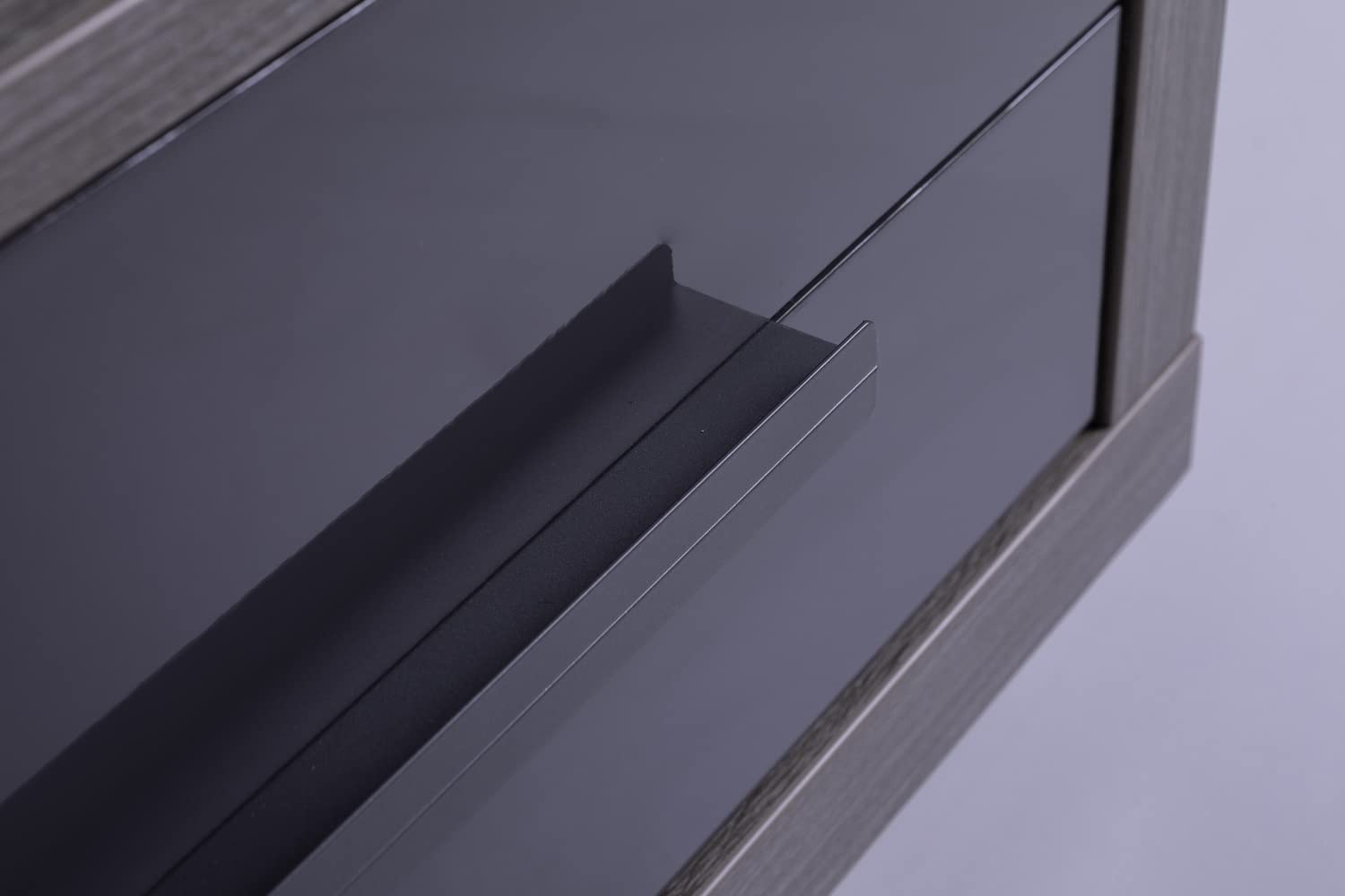 Composad Comodino 1 Cassetto 1 Vano Rovere Grigio 70 cm