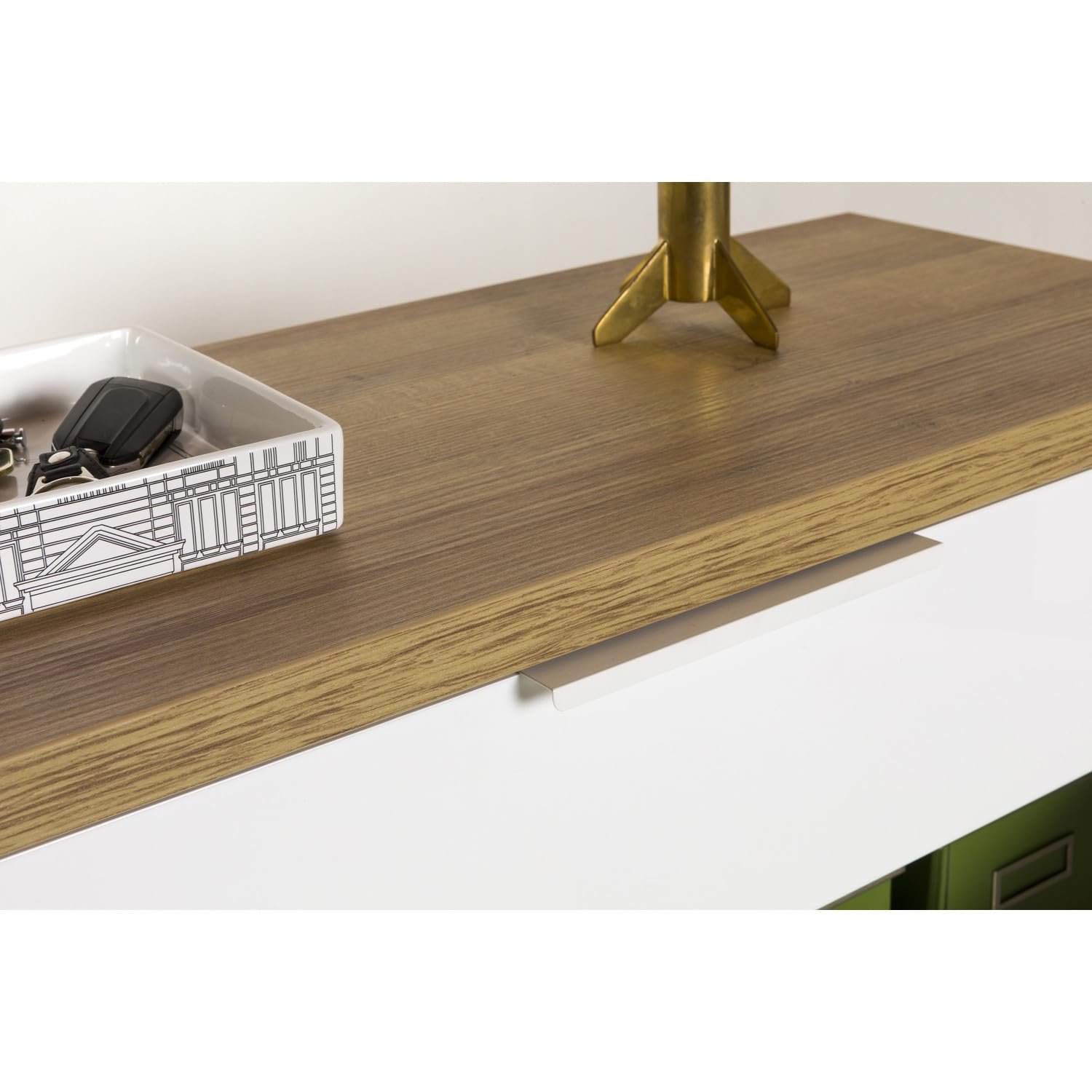 Composad Mundi scarpiera alta 102 cm rovere bianco