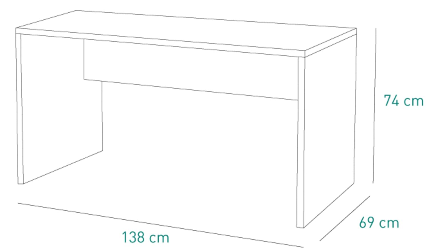 COMPOSAD Disegno scrivania 138 cm rovere sonoma ufficio