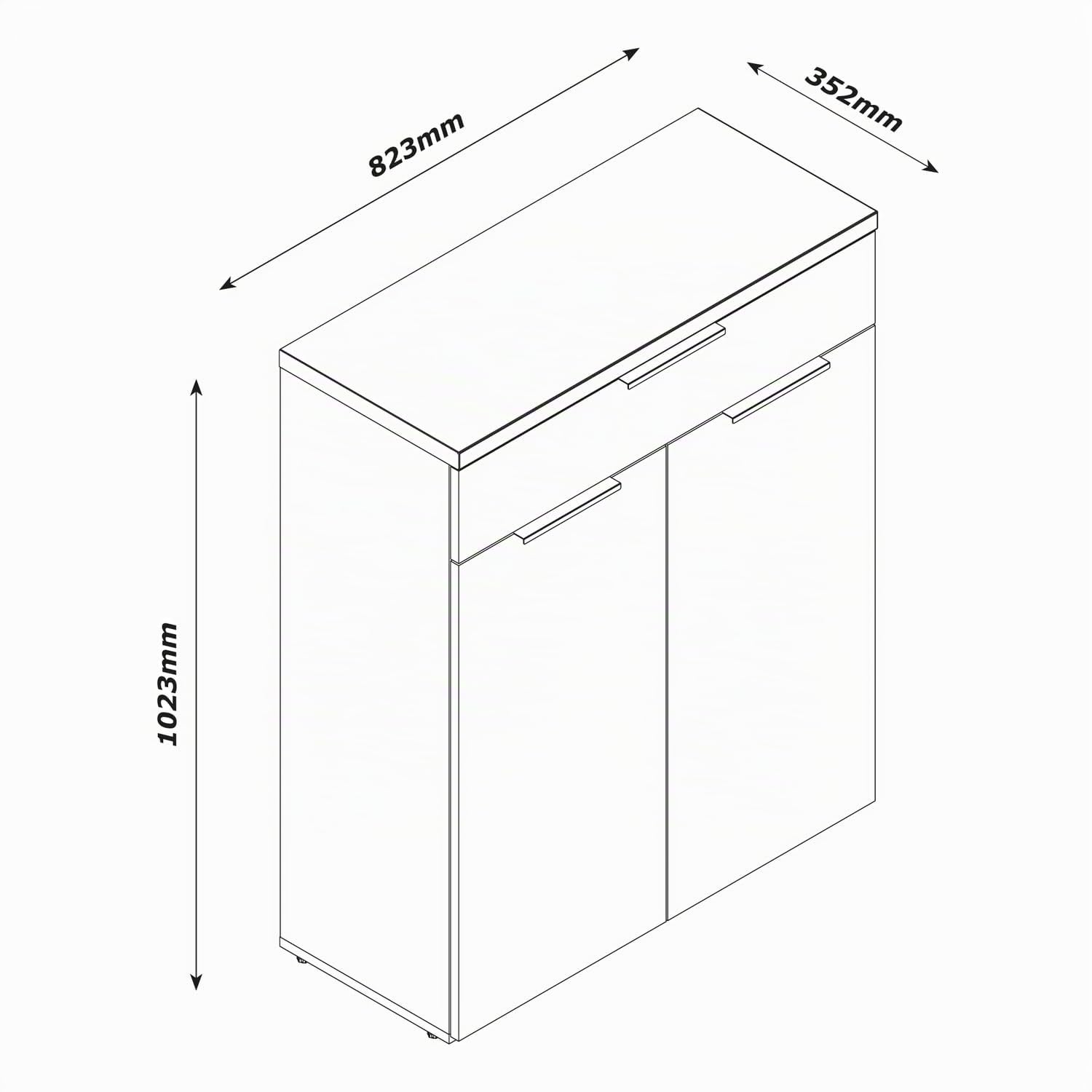 Composad Mundi scarpiera alta 102 cm rovere bianco