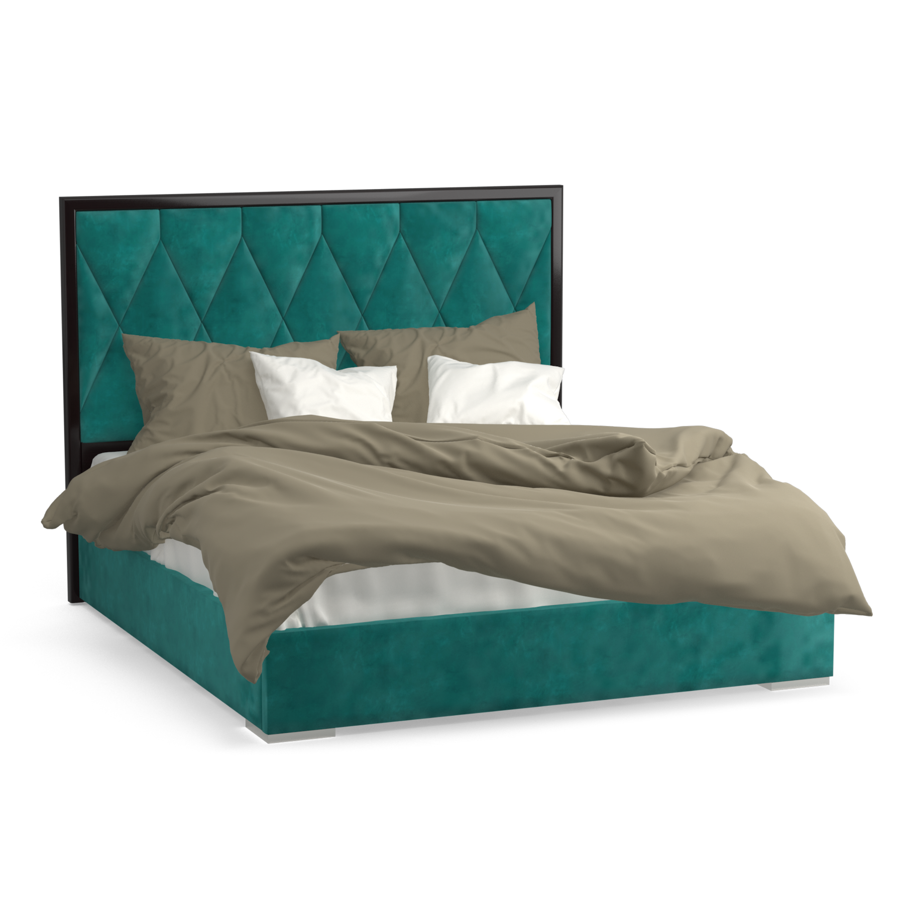LCI Decora P0341 letto con piedini cromati