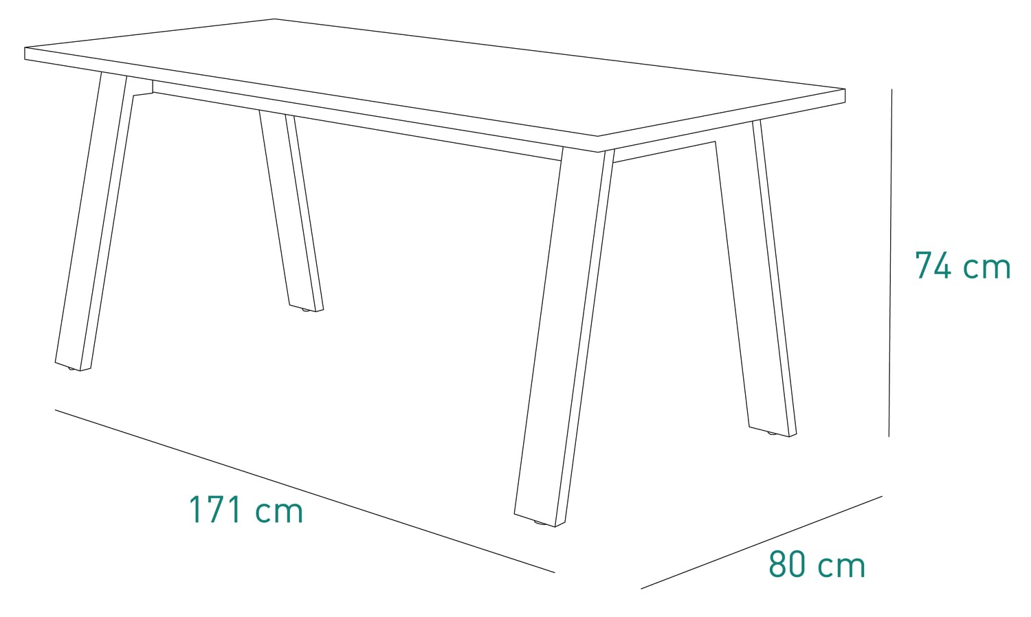 Composad Davinci tavolo 8 posti rovere 171 cm