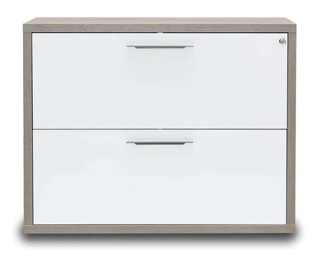 Composad cassettiera ufficio serratura bianco rovere sonoma