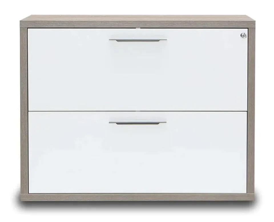 Composad cassettiera ufficio serratura bianco rovere sonoma