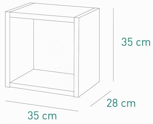 Composad Vitruvia Set 3 Cubi Mensole 35 cm Rovere Miele