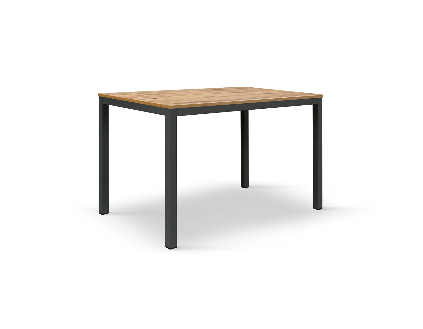 Epocantica Tavolo Fisso 80x80 Rovere Gambe Antracite 4 Posti