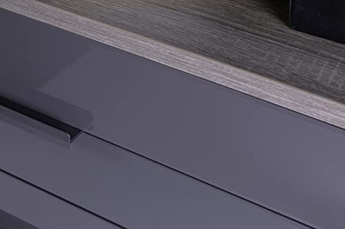 Composad cassettiera 4 cassetti e vano rovere e grigio