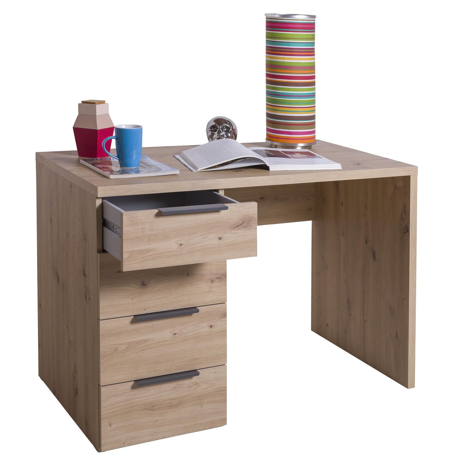 Composad Espresso Scrivania 4 Cassetti Rovere Mielato 110x74x60 cm