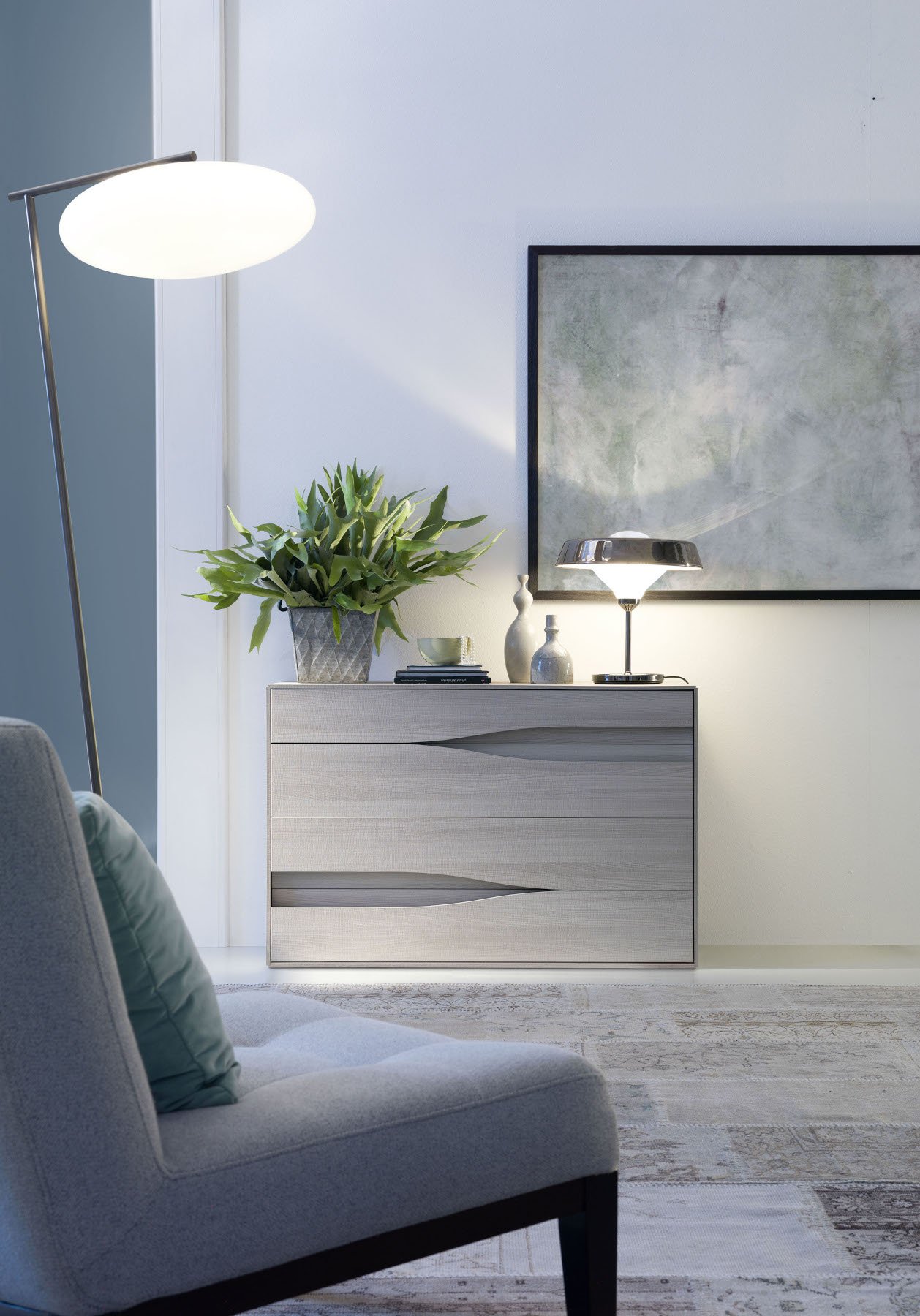 S75 I Prodigi Infinity Sirio letto matrimoniale tessuto