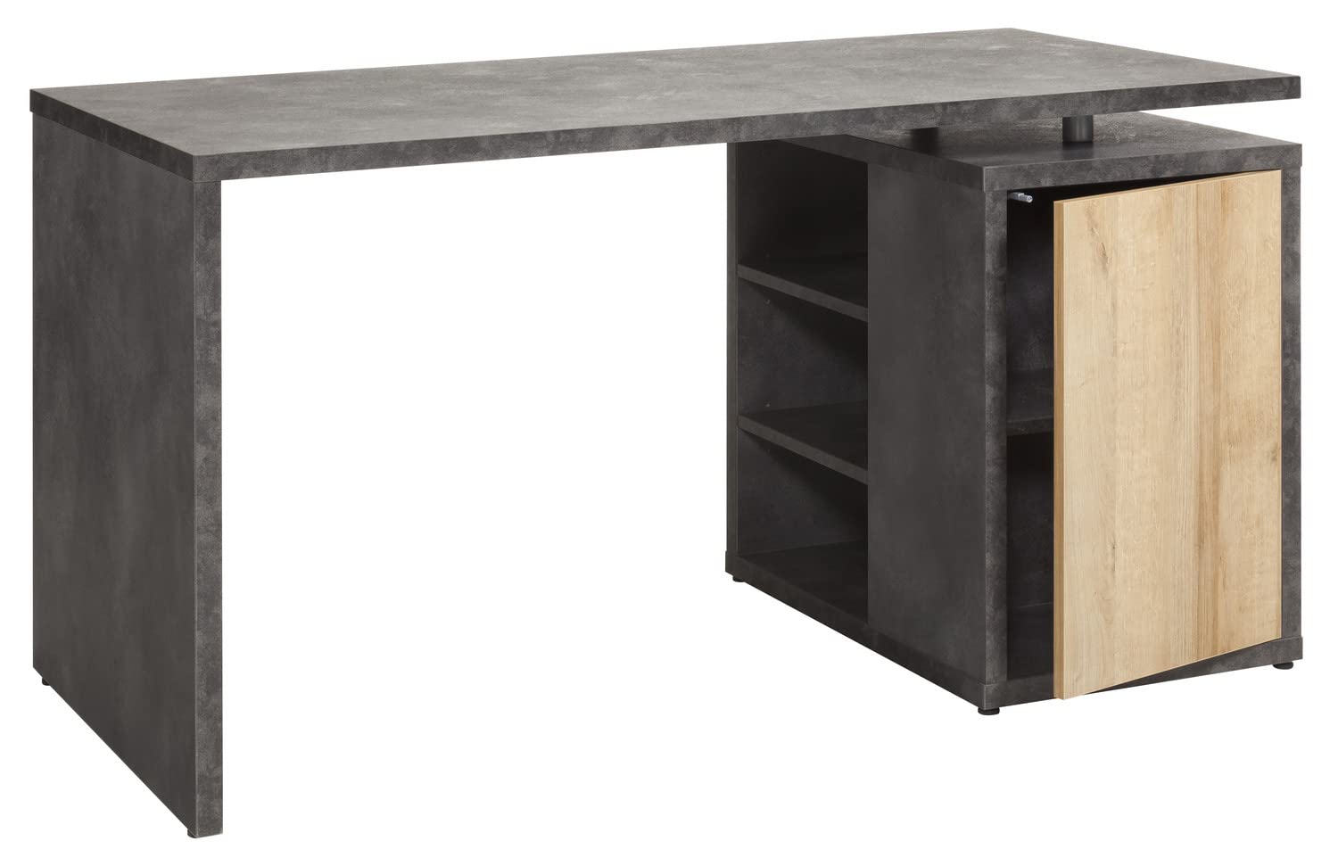 COMPOSAD Core Scrivania 1 Anta 3 Vani Rovere Grigio 140 cm
