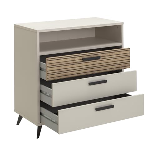 Composad Bravo Cassettiera 3 Cassetti 1 Vano Grigio Cashmere