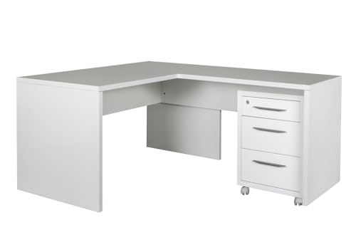 Composad Disegno Set Ufficio Scrivania Angolare Bianco 2 Pezzi