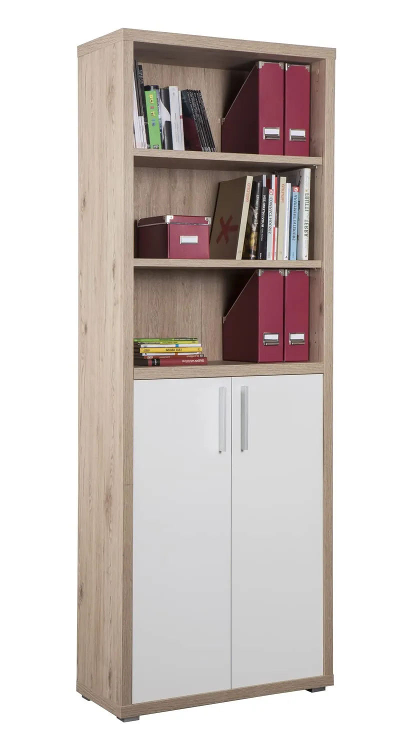 Composad Stampa Libreria Alta 2 Ante Rovere Bordeaux 80 cm