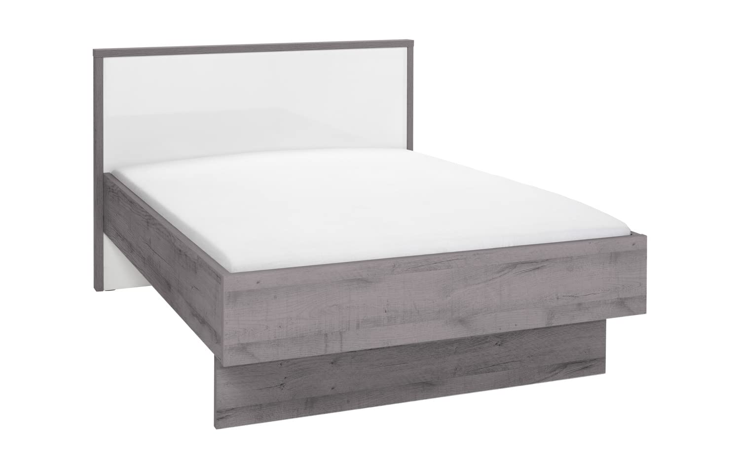 Composad Letto Matrimoniale Francese 163 cm Bianco Rovere Senza Materasso