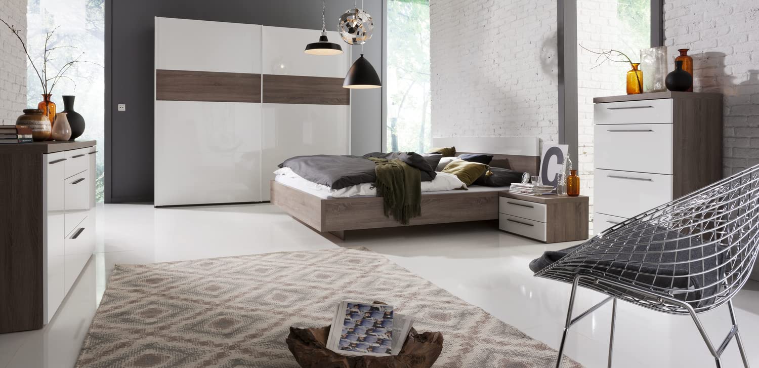 COMPOSAD Cassettiera Momenti 4 cassetti bianco rovere
