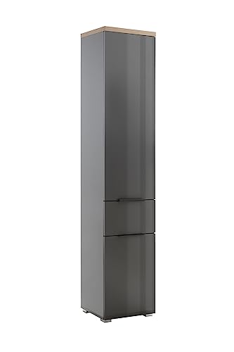 Composad Mundi Colonna Bagno 2 Ante 1 Cassetto Grigio Titanio