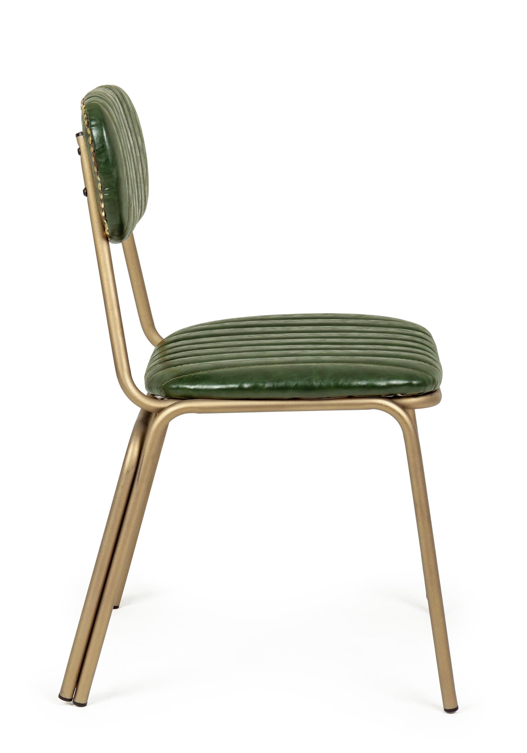 Iperbriko Addy sedia verde scuro acciaio