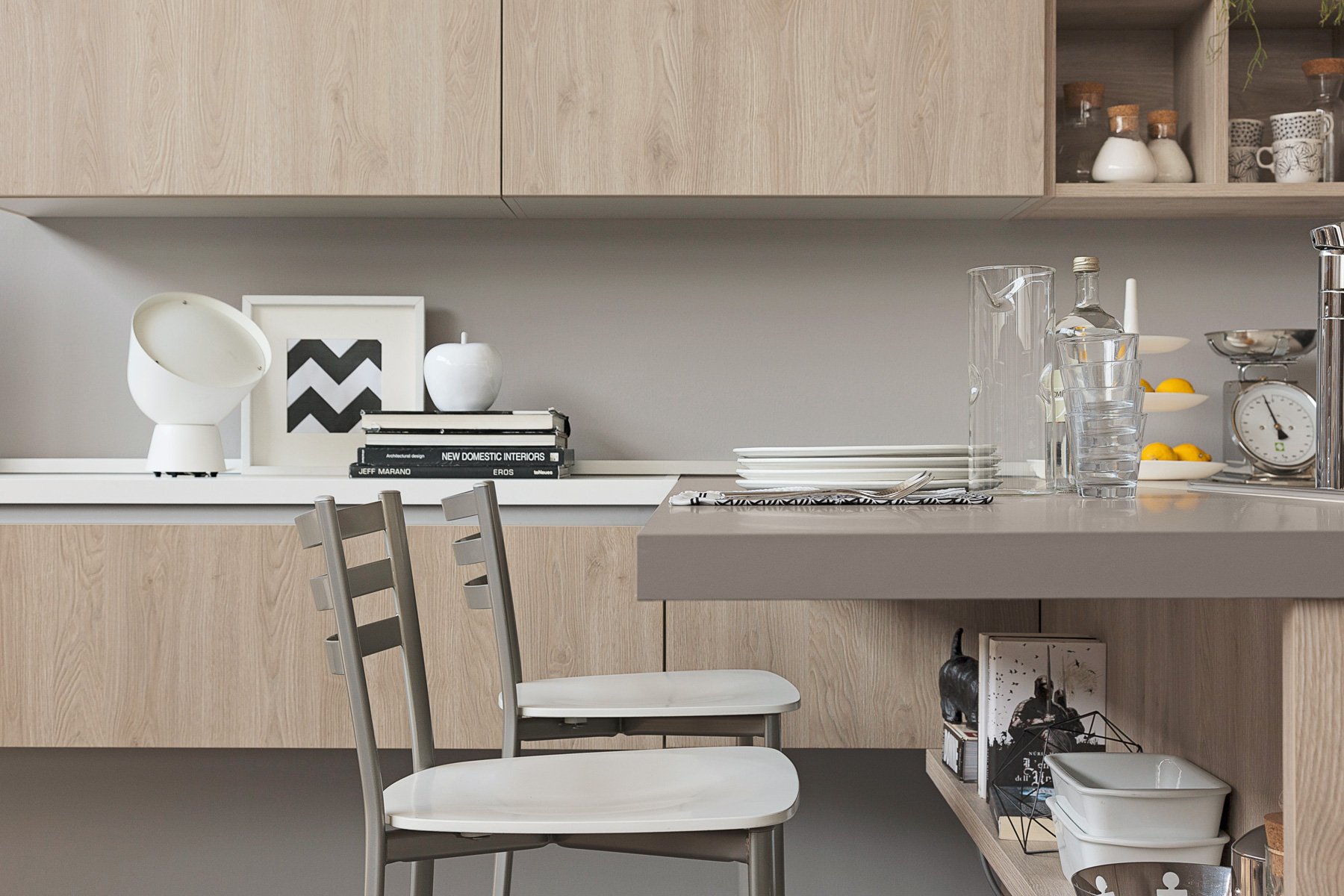S75 Supreme Ingrid Cucina Rovere Fiammato Penisola