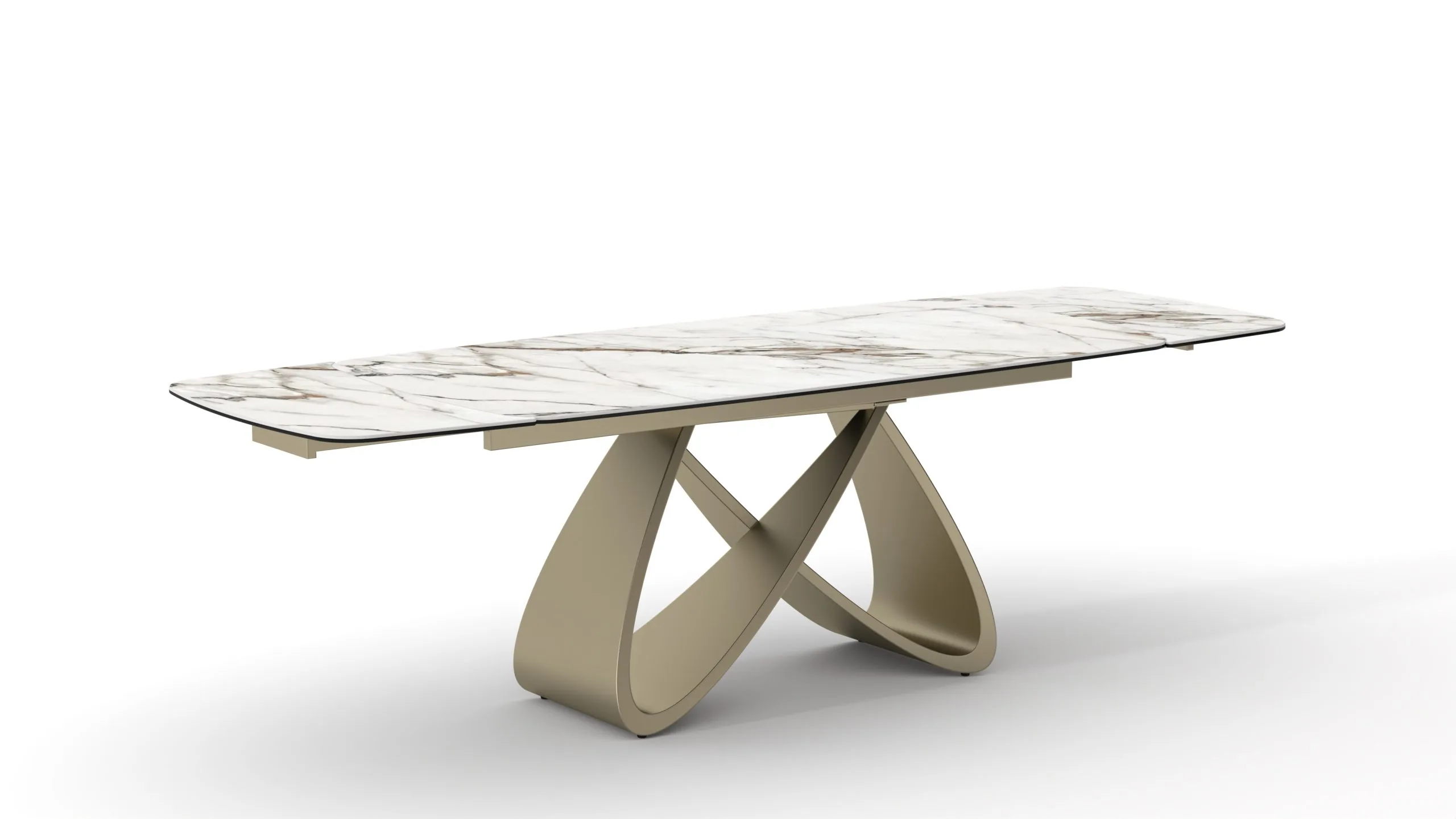 Epocantica Zeno tavolo allungabile ceramica calacatta 260 cm