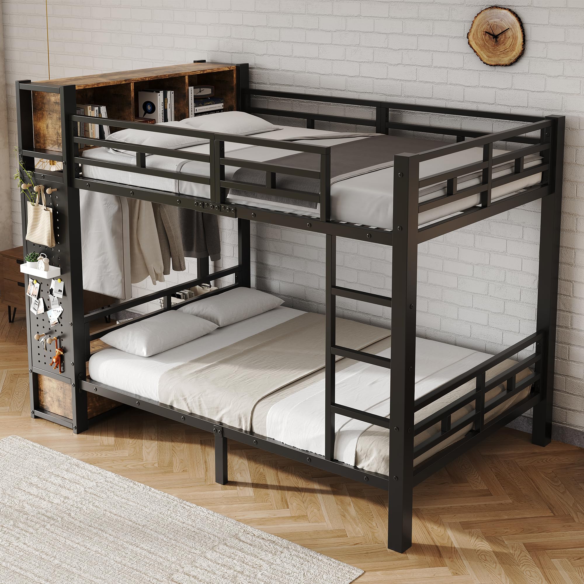 Dolamaní Letto a castello 120x200 cm metallo nero con contenitore