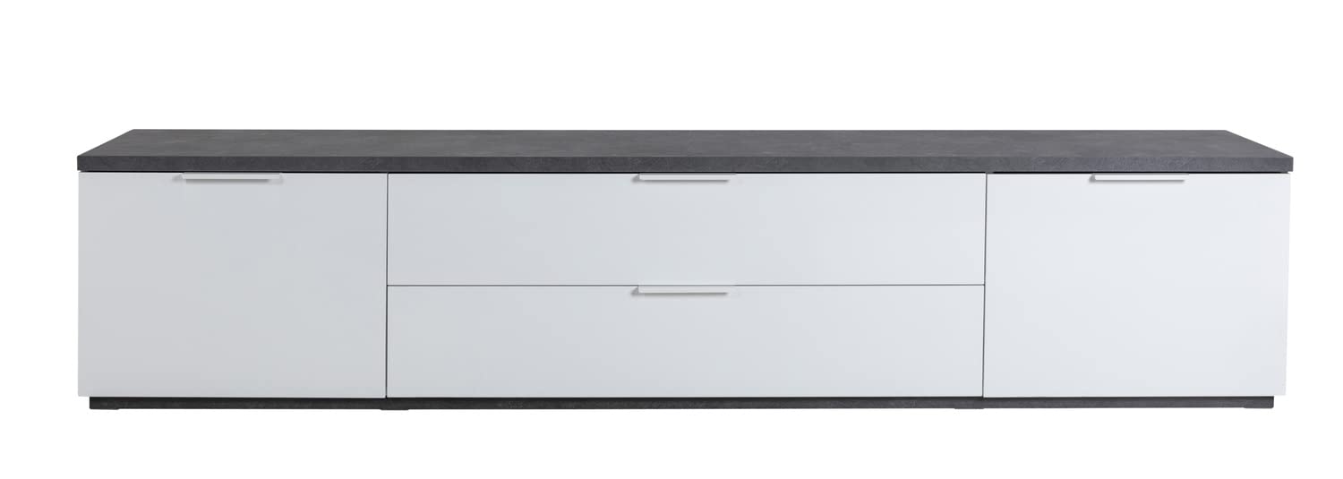 Composad Mundi mobile porta tv 2 ante 2 ribalte bianco-grigio 240