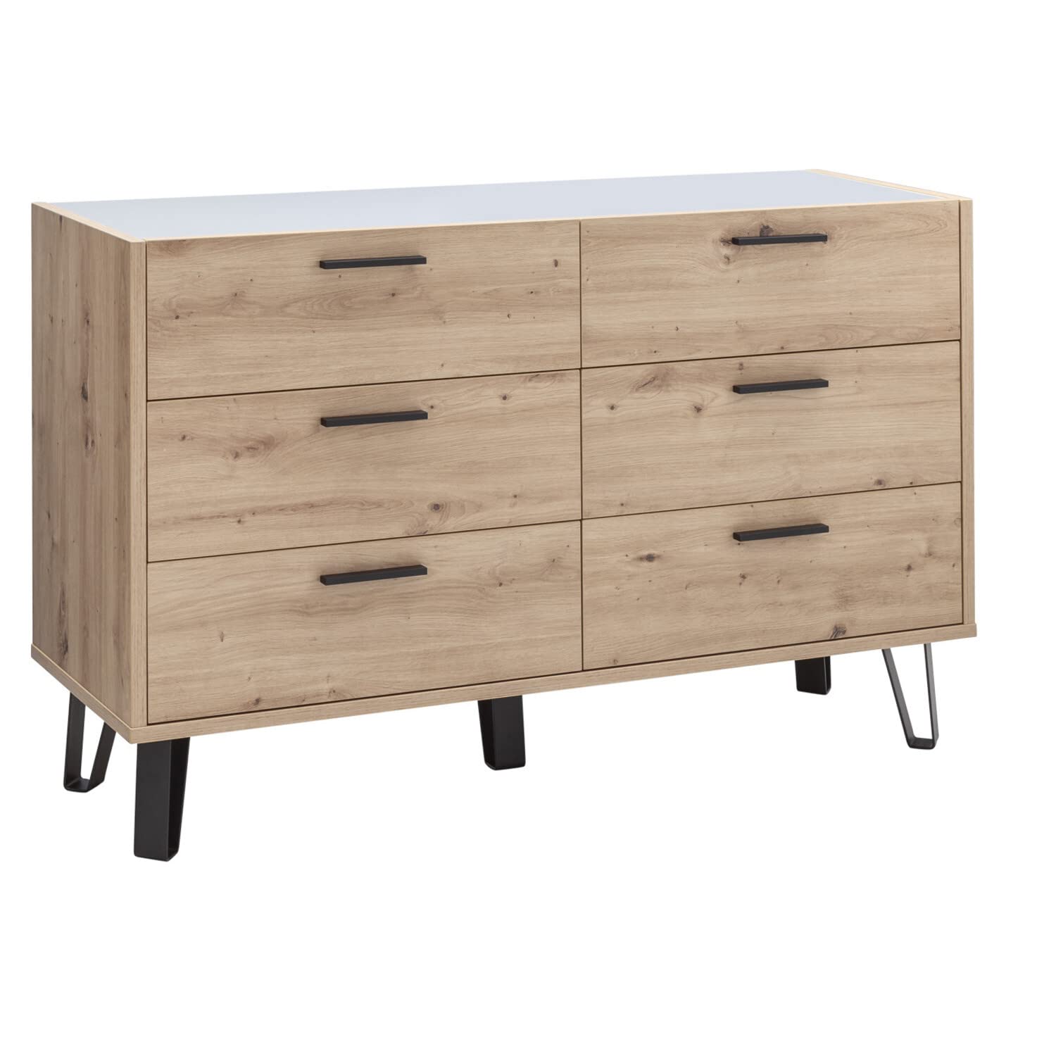Composad Vitruvia comò 6 cassetti rovere grigio