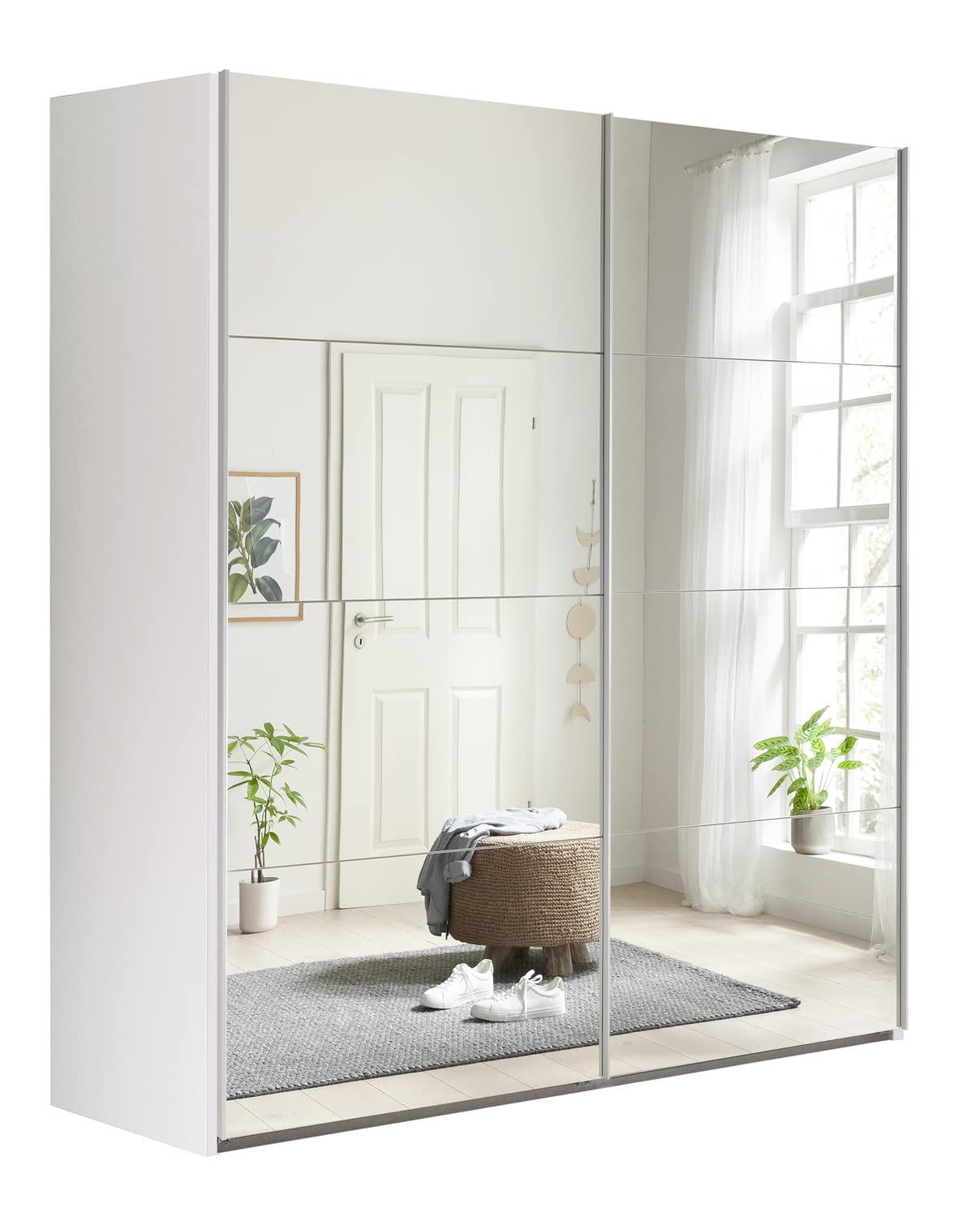 Composad Systema Armadio Scorrevoli 200 cm bianco specchio