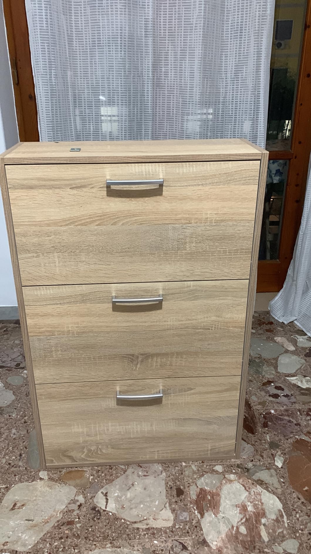 Composad Facile Scarpiera 3 Ribalte Rovere Sonoma Bassa 65x100 cm