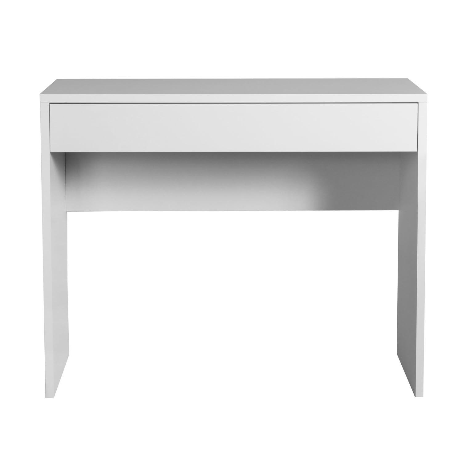 Composad Espresso scrivania consolle 100 cm bianca 1 cassetto