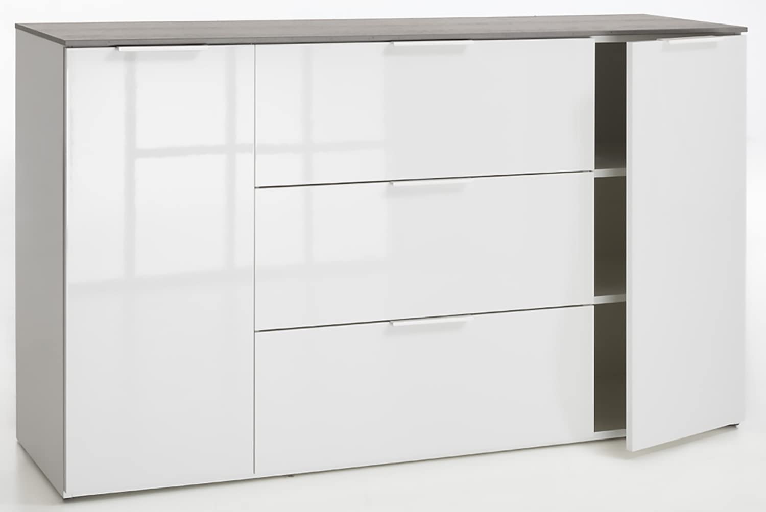 Composad Galaverna K04 madia 120 cm cemento bianco