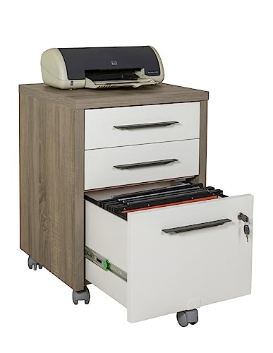 Composad cassettiera 3 cassetti rovere sonoma con ruote