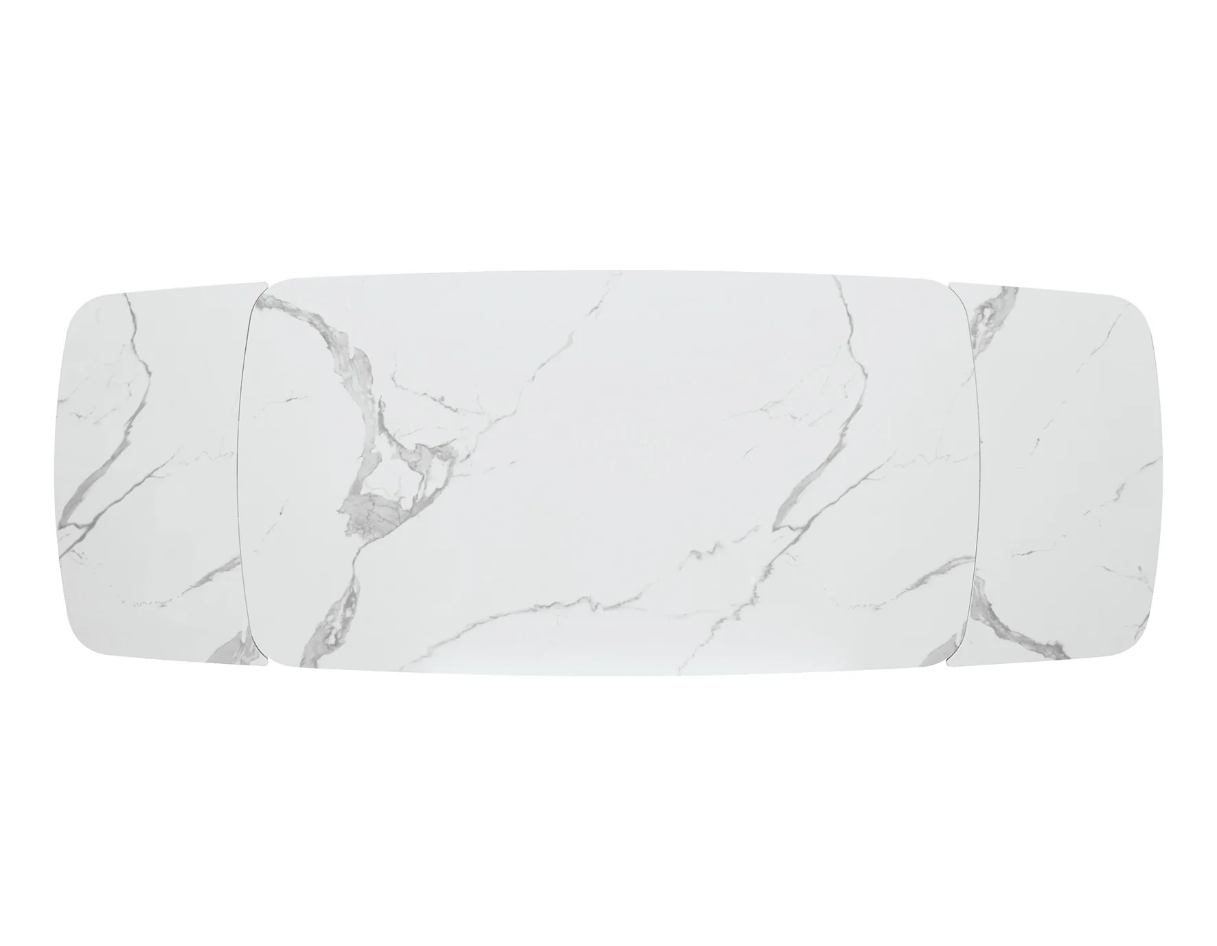 Epocantica Teresa tavolo allungabile ceramica bianco statuario noce