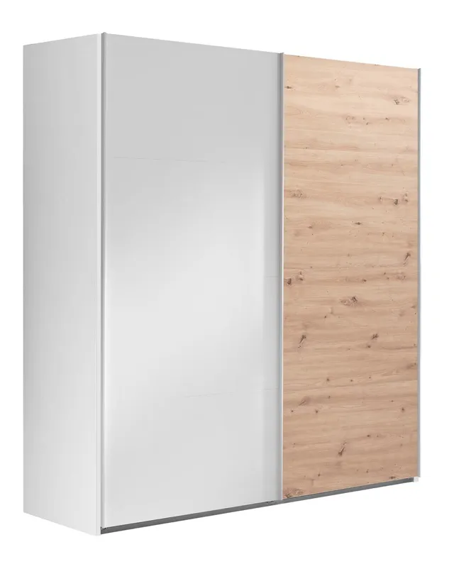 Composad Systema Armadio 2 Ante Scorrevoli 200 cm Rovere Bianco