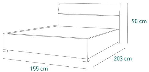 Composad Gelosia Letto Matrimoniale 155 cm Bianco