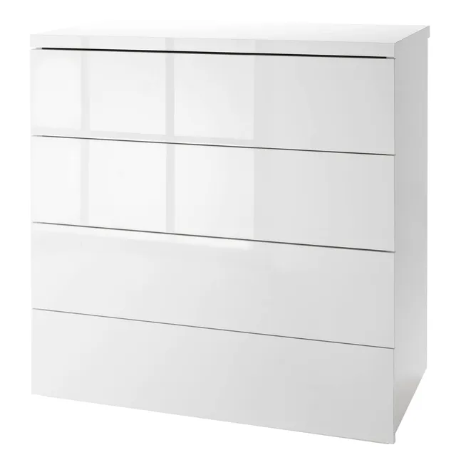 Composad Privilegio 4 Cassetti Cassettiera Bianco Laccato 85 cm