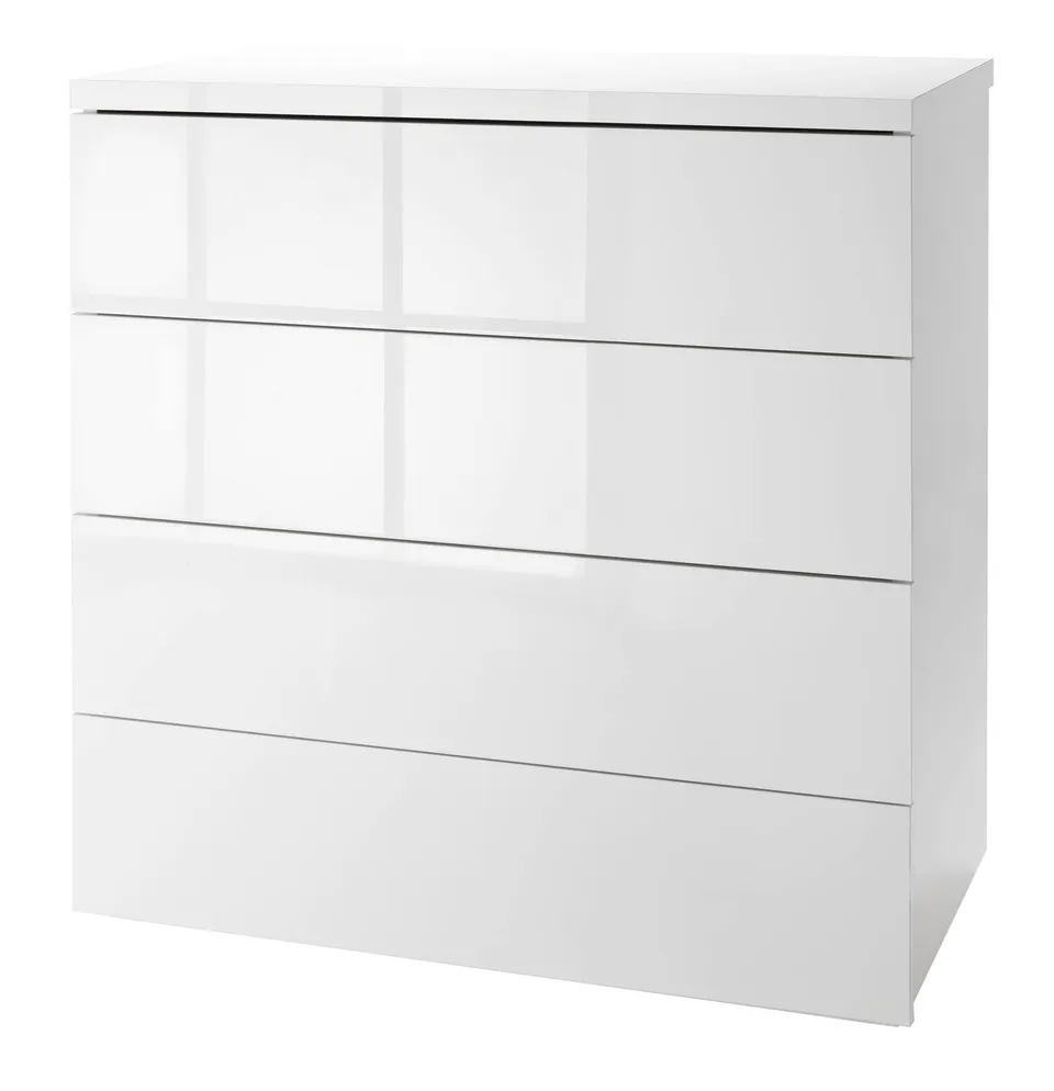 Composad Privilegio 4 Cassetti Cassettiera Bianco Laccato 85 cm