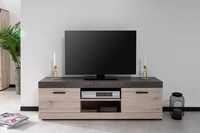 Iperbriko mobile porta TV 2 ante rovere ossido 130 cm