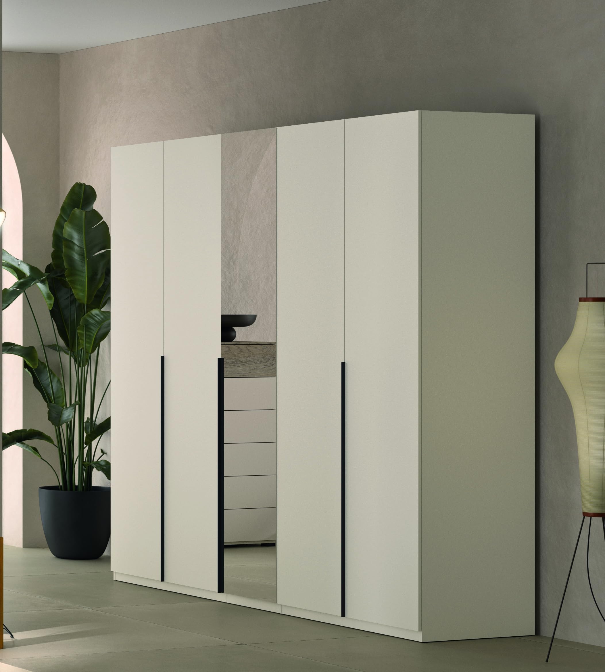 Composad Favorita armadio 5 ante con specchio grigio