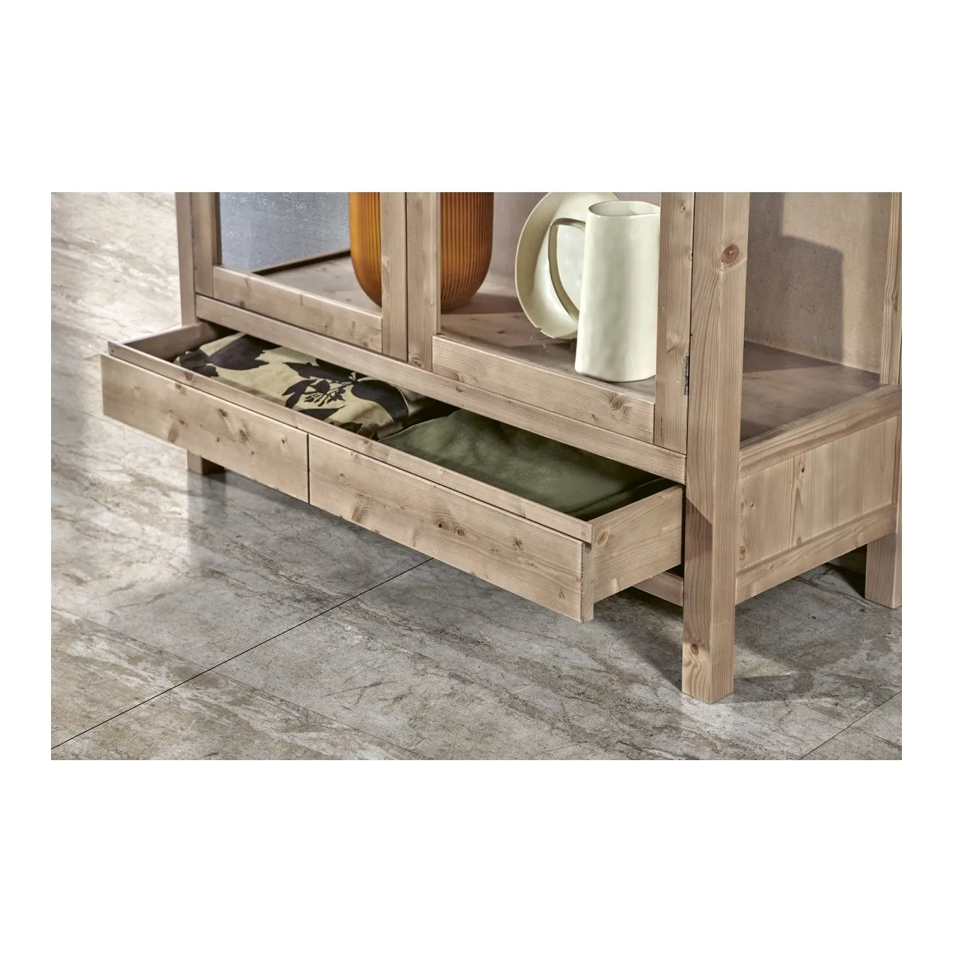 Epocantica Classica vetrina 125x45x200 cm abete massello