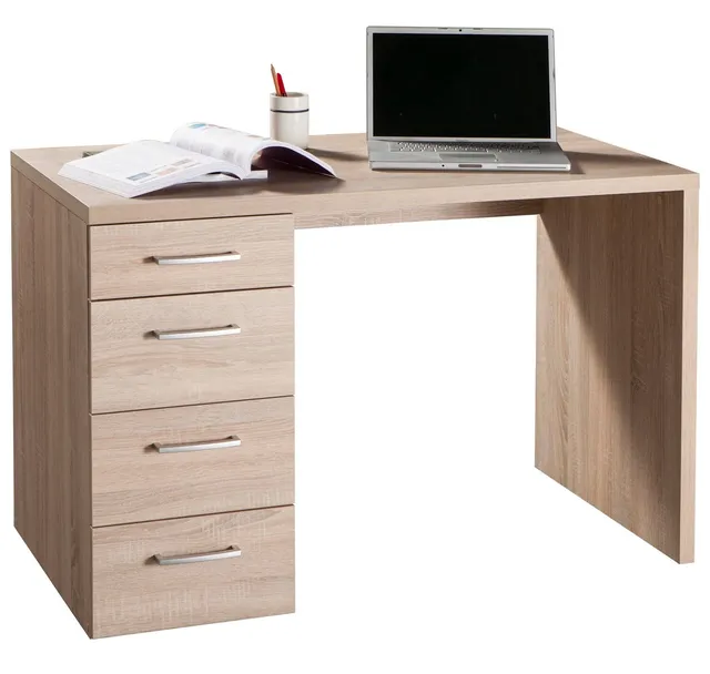 Composad Moneta scrivania 4 cassetti rovere sonoma