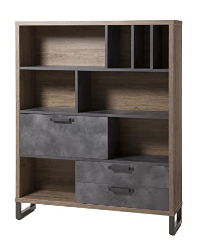 Composad LaFabrica Libreria 8 Vani Rovere Grigio