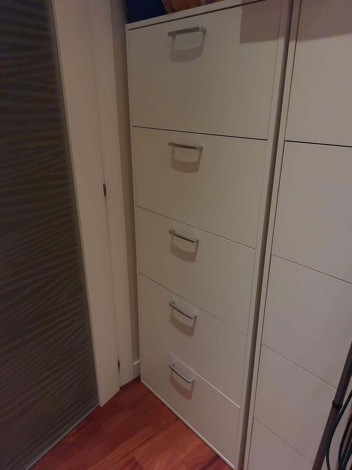 COMPOSAD Facile scarpiera 5 ribalte bianca 15 paia slim