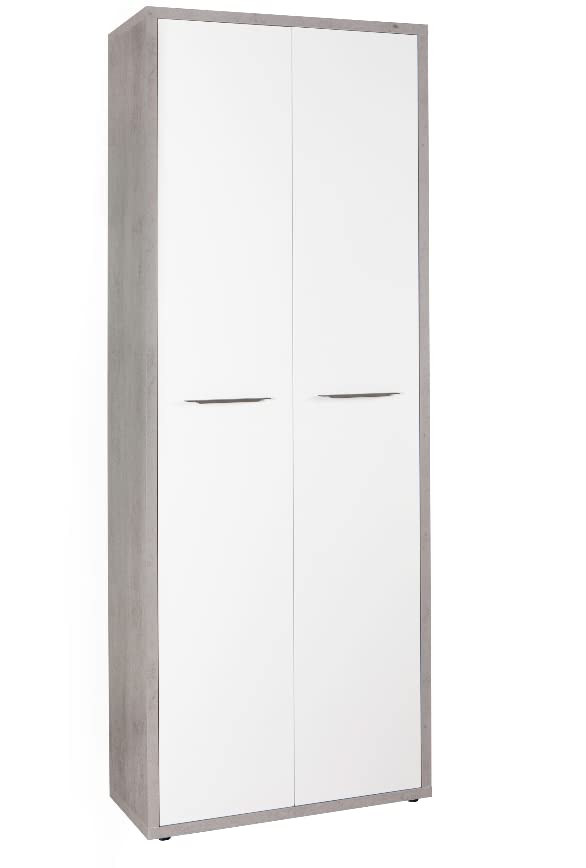 Composad Disegno ufficio completo cemento bianco 8 pezzi