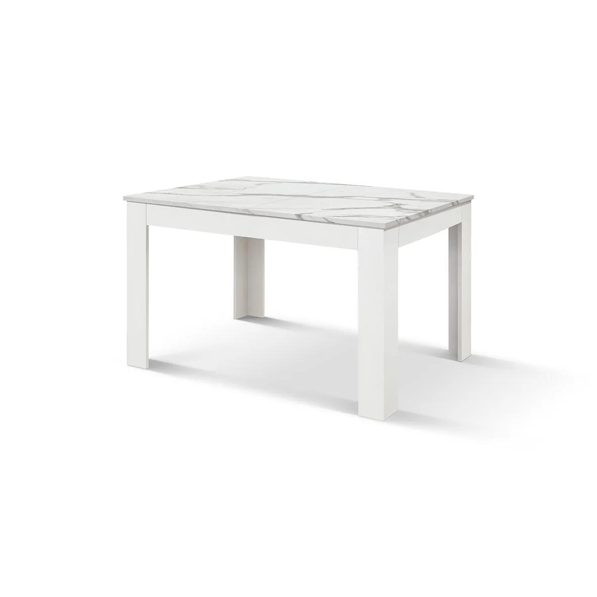 Epocantica Tavolo Allungabile Effetto Marmo Bianco 140-220 cm
