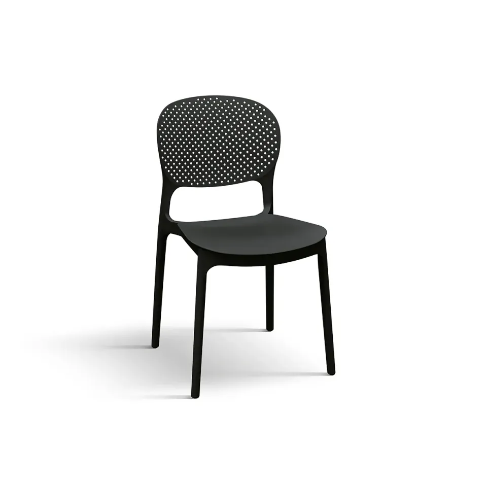 EPOCANTICA Sedia Impilabile Traforata Set 4 Pezzi Plastica